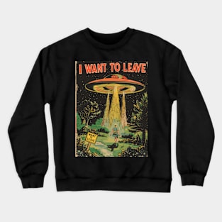 Vintage UFO Abduction Magazine Cover Poster Crewneck Sweatshirt